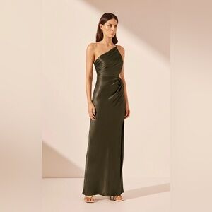 NWT $30 Thats so fetch One-Shoulder green Dress